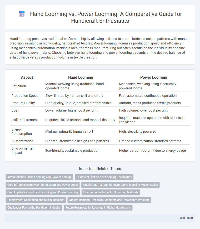 Hand Looming vs. Power Looming: A Comparative Guide for Handicraft Enthusiasts