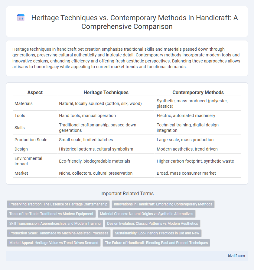 Heritage Techniques vs. Contemporary Methods in Handicraft: A Comprehensive Comparison