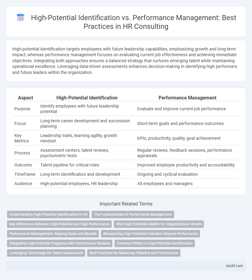 High-Potential Identification vs. Performance Management: Best Practices in HR Consulting