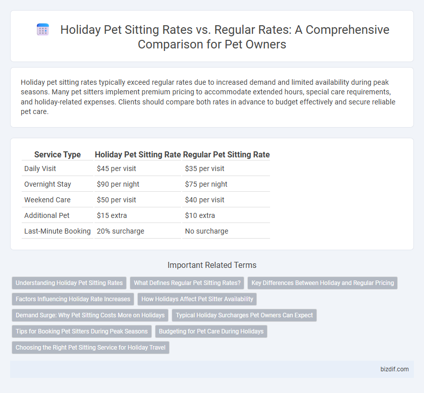 Holiday Pet Sitting Rates vs. Regular Rates: A Comprehensive Comparison for Pet Owners