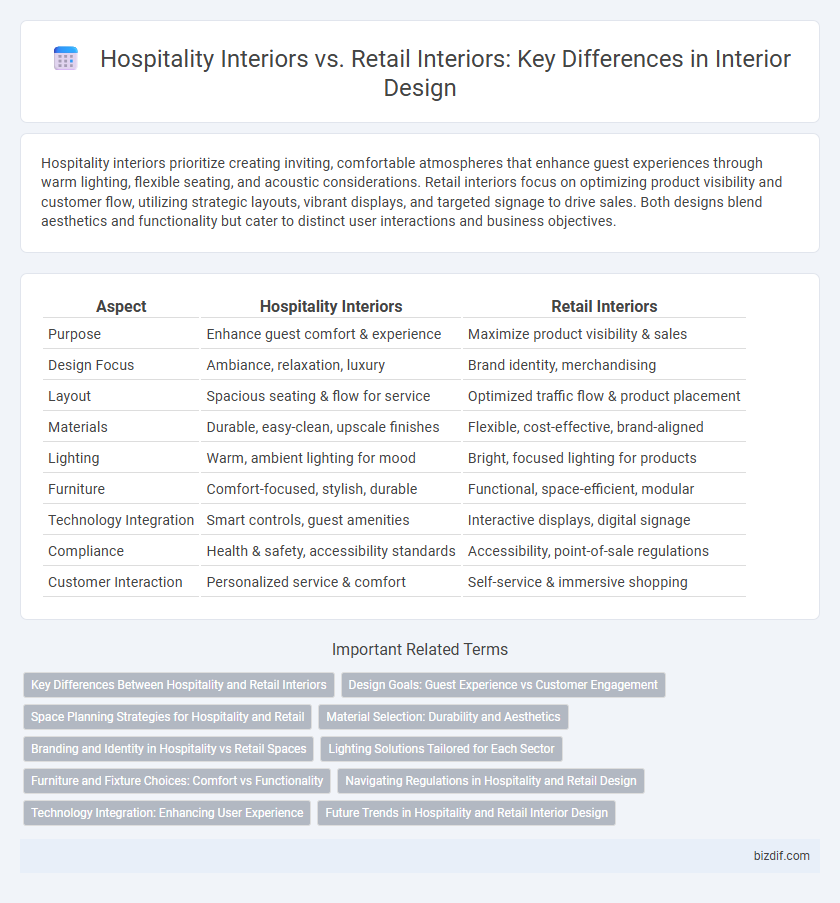 Hospitality Interiors vs. Retail Interiors: Key Differences in Interior Design