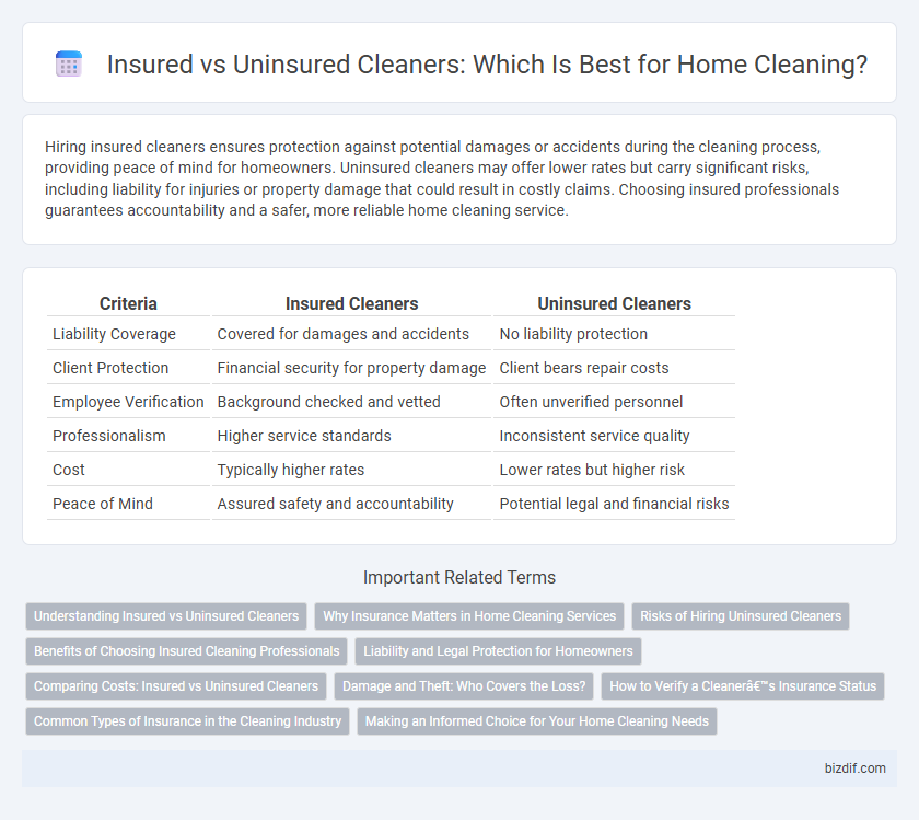 Insured vs Uninsured Cleaners: Which Is Best for Home Cleaning?