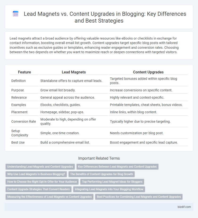 Lead Magnets vs. Content Upgrades in Blogging: Key Differences and Best Strategies