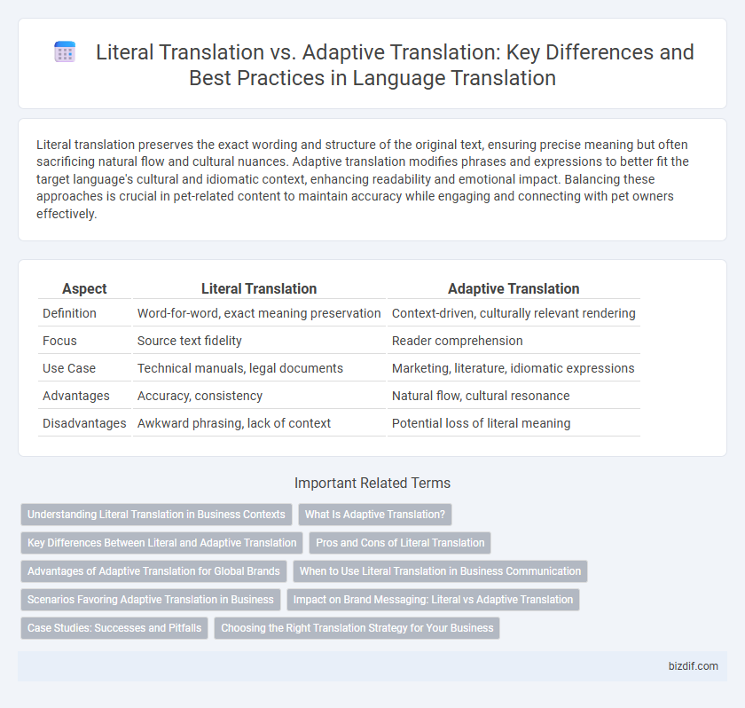 Literal Translation vs. Adaptive Translation: Key Differences and Best Practices in Language Translation