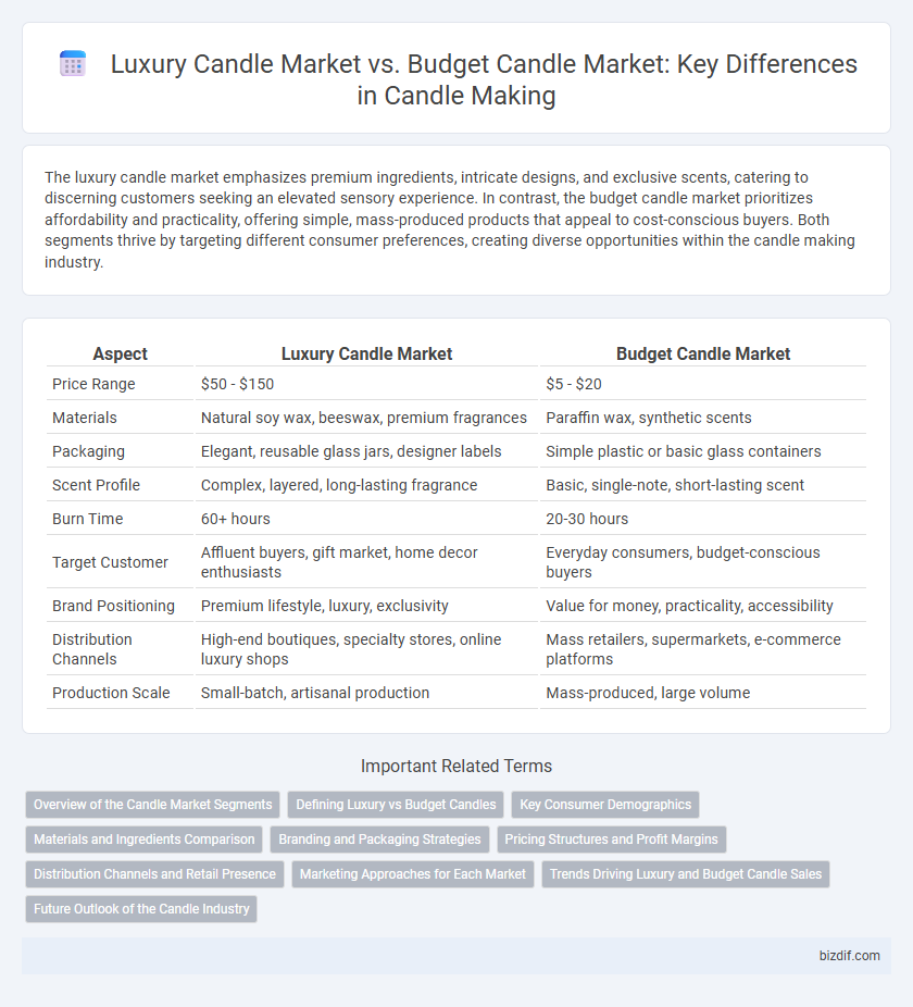 Luxury Candle Market vs. Budget Candle Market: Key Differences in Candle Making
