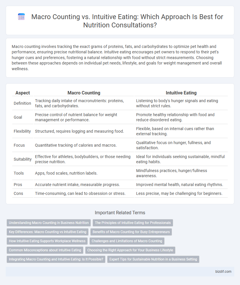 Macro Counting vs. Intuitive Eating: Which Approach Is Best for Nutrition Consultations?