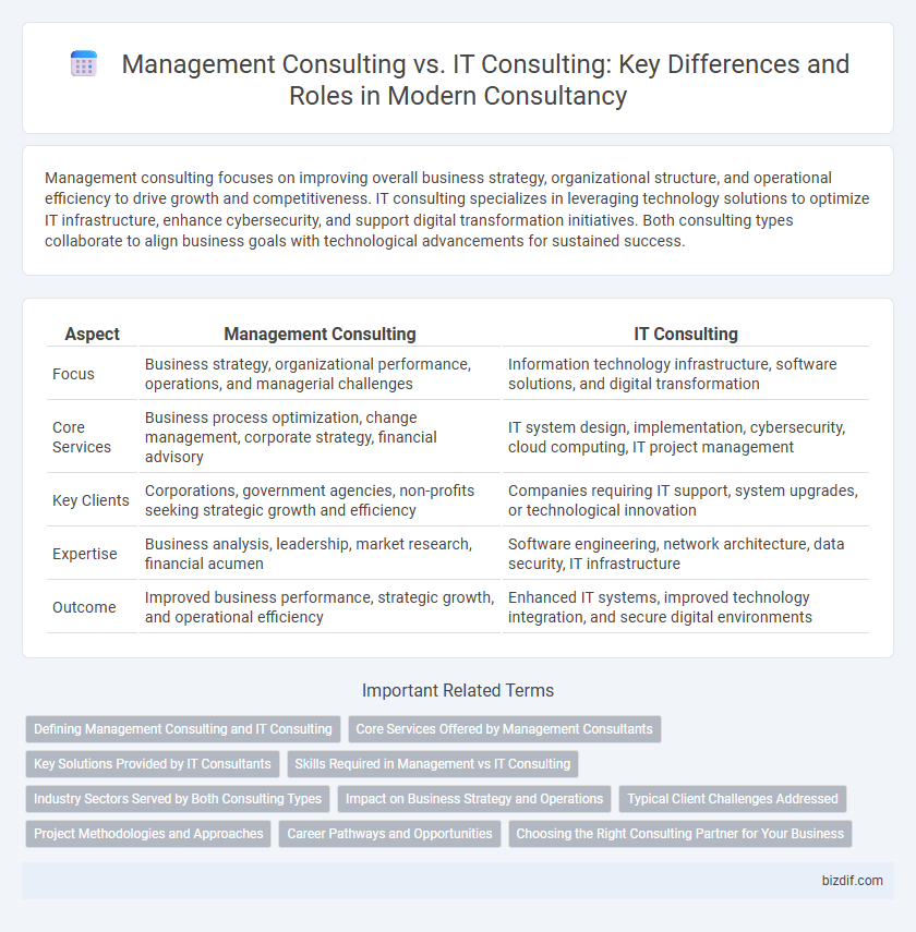 Management Consulting vs. IT Consulting: Key Differences and Roles in Modern Consultancy