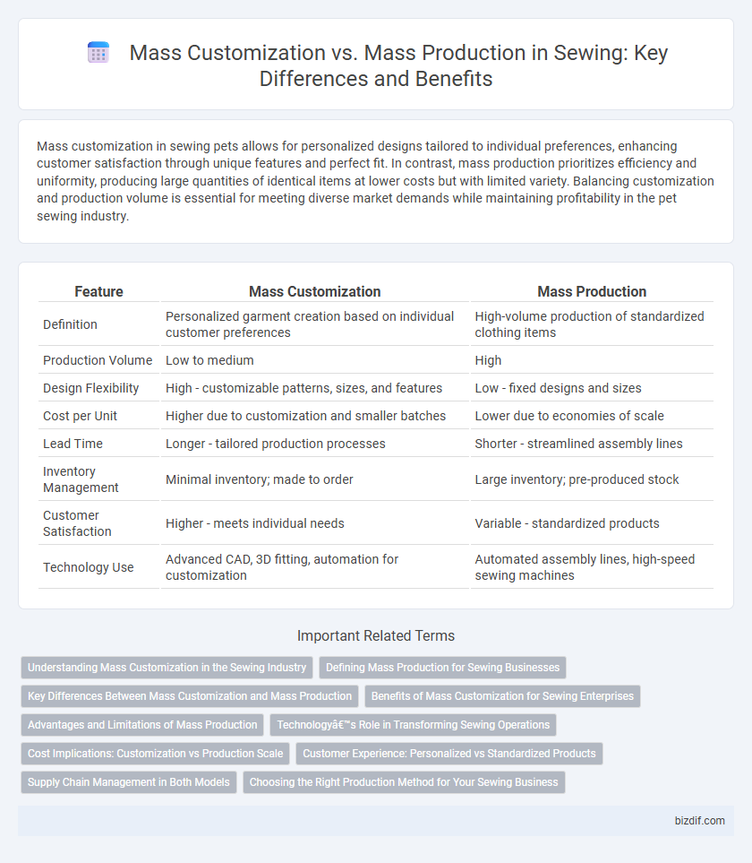 Mass Customization vs. Mass Production in Sewing: Key Differences and Benefits