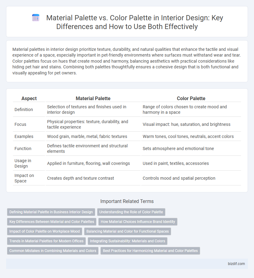 Material Palette vs. Color Palette in Interior Design: Key Differences and How to Use Both Effectively