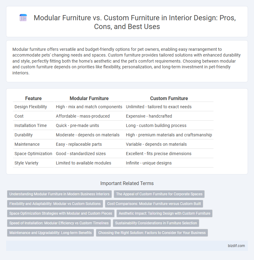 Modular Furniture vs. Custom Furniture in Interior Design: Pros, Cons, and Best Uses