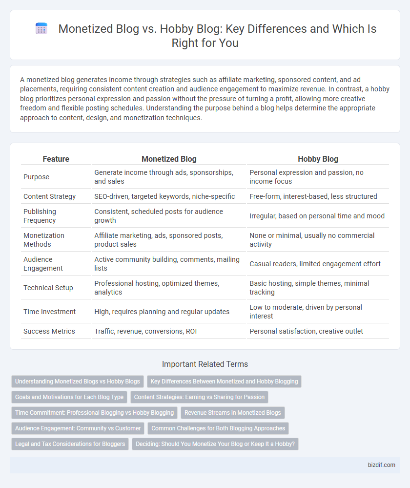 Monetized Blog vs. Hobby Blog: Key Differences and Which Is Right for You