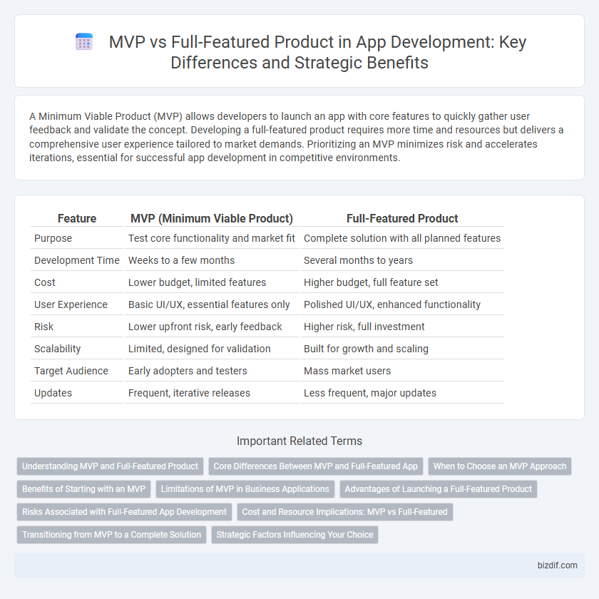 MVP vs Full-Featured Product in App Development: Key Differences and Strategic Benefits