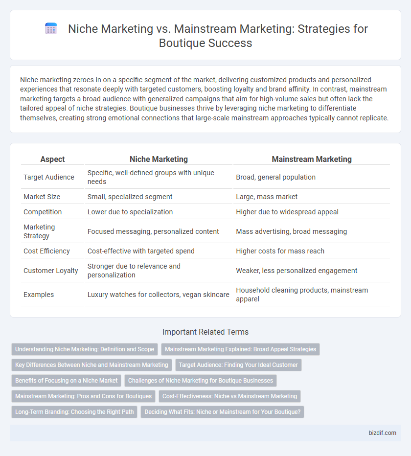 Niche Marketing vs. Mainstream Marketing: Strategies for Boutique Success