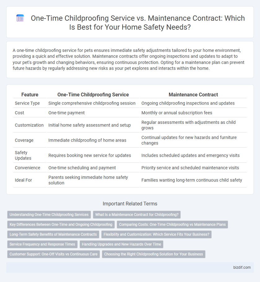 One-Time Childproofing Service vs. Maintenance Contract: Which Is Best for Your Home Safety Needs?