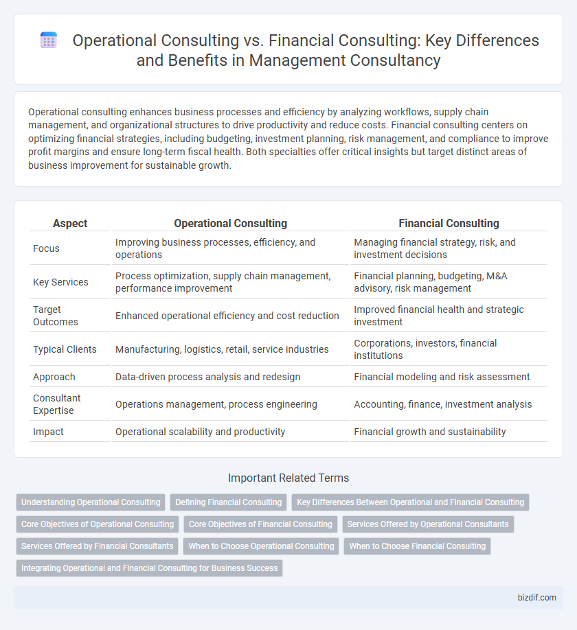 Operational Consulting vs. Financial Consulting: Key Differences and Benefits in Management Consultancy