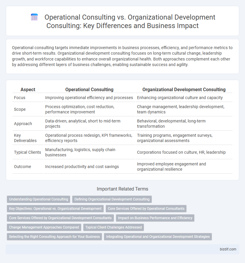 Operational Consulting vs. Organizational Development Consulting: Key Differences and Business Impact