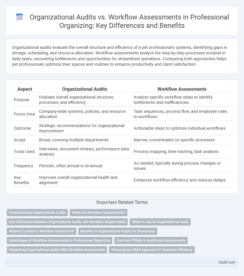 Organizational Audits vs. Workflow Assessments in Professional Organizing: Key Differences and Benefits