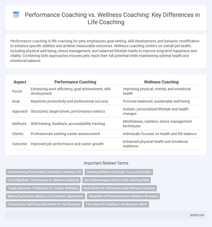 Performance Coaching vs. Wellness Coaching: Key Differences in Life Coaching