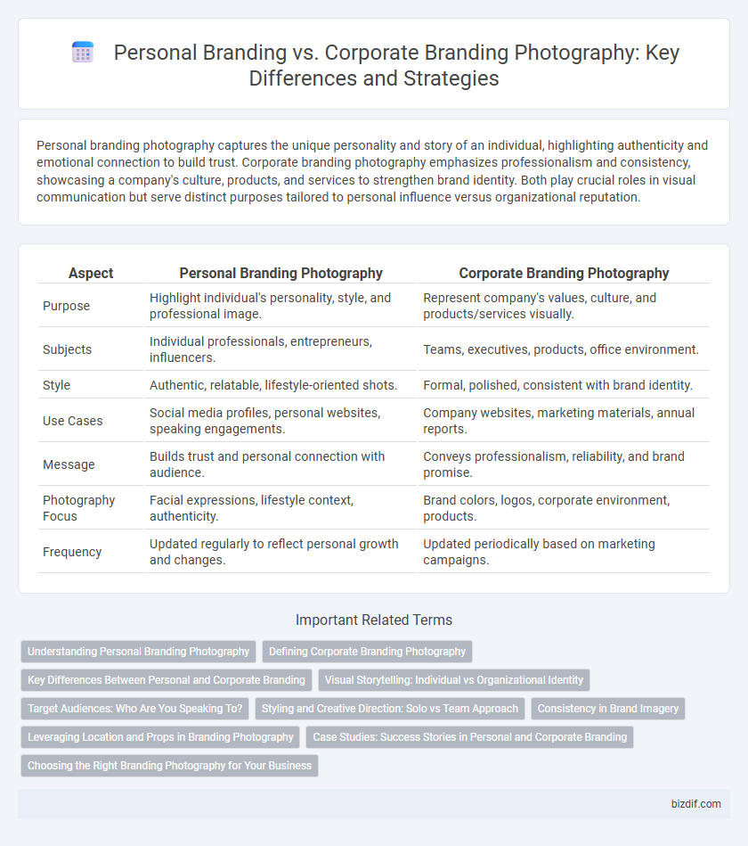 Personal Branding vs. Corporate Branding Photography: Key Differences and Strategies