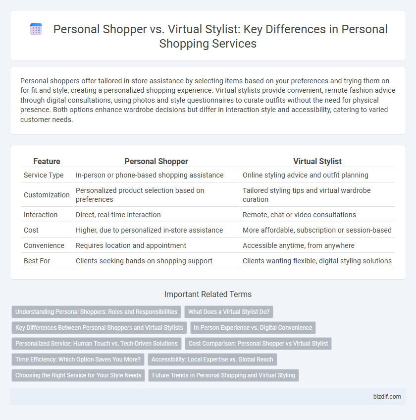 Personal Shopper vs. Virtual Stylist: Key Differences in Personal Shopping Services