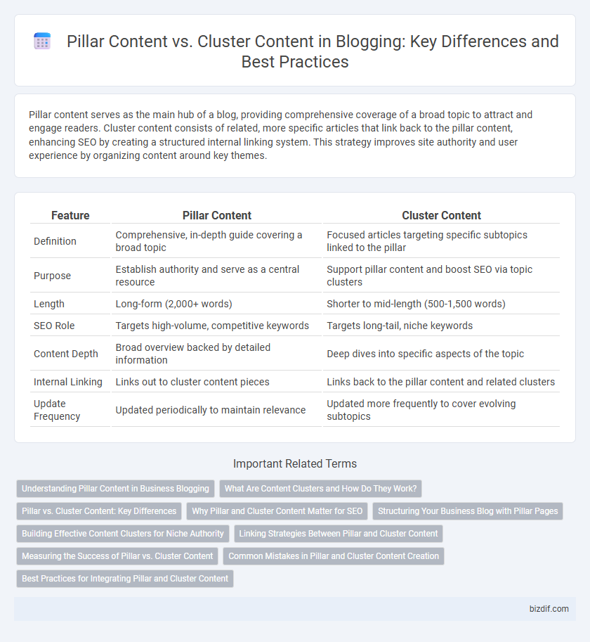 Pillar Content vs. Cluster Content in Blogging: Key Differences and Best Practices