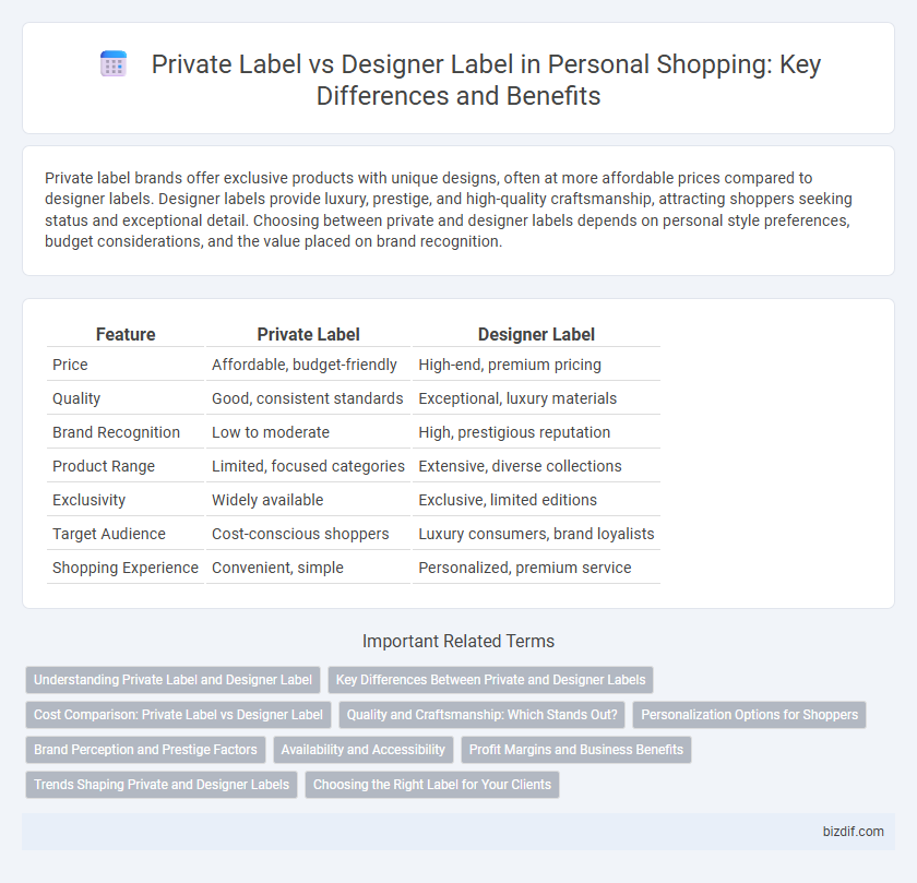 Private Label vs Designer Label in Personal Shopping: Key Differences and Benefits