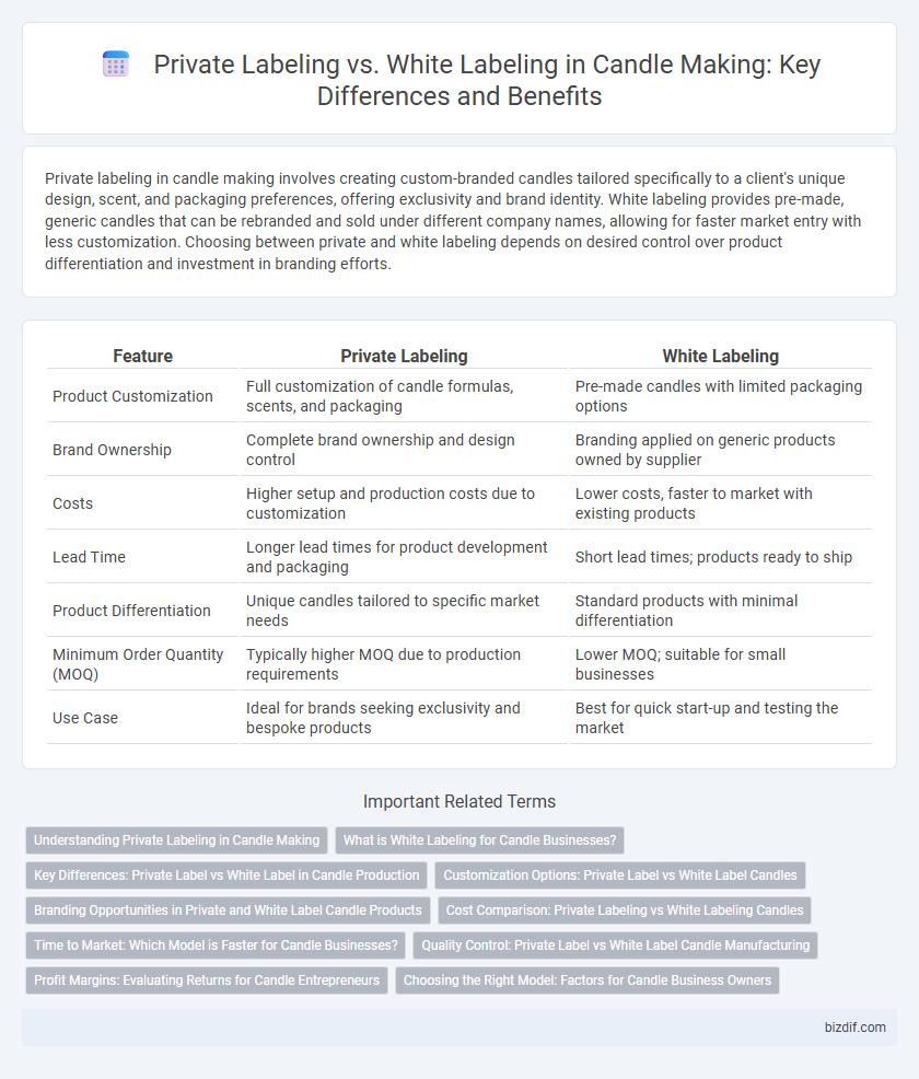 Private Labeling vs. White Labeling in Candle Making: Key Differences and Benefits