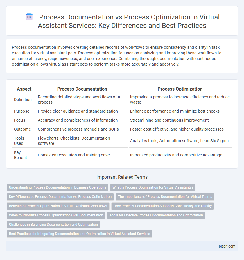 Process Documentation vs Process Optimization in Virtual Assistant Services: Key Differences and Best Practices
