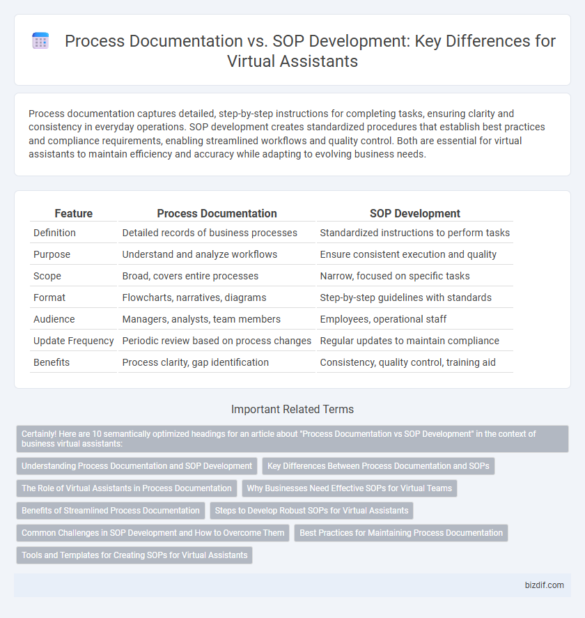 Process Documentation vs. SOP Development: Key Differences for Virtual Assistants