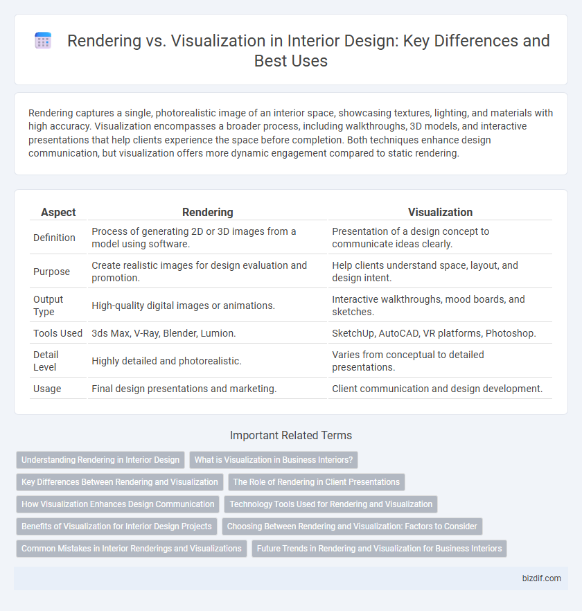 Rendering vs. Visualization in Interior Design: Key Differences and Best Uses