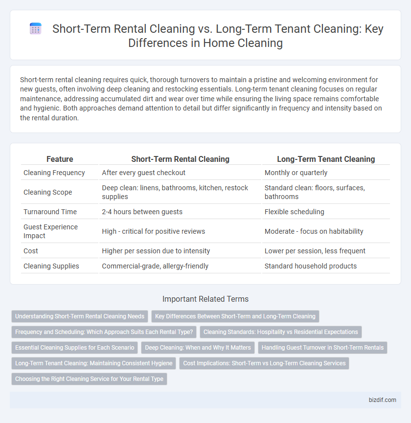 Short-Term Rental Cleaning vs. Long-Term Tenant Cleaning: Key Differences in Home Cleaning