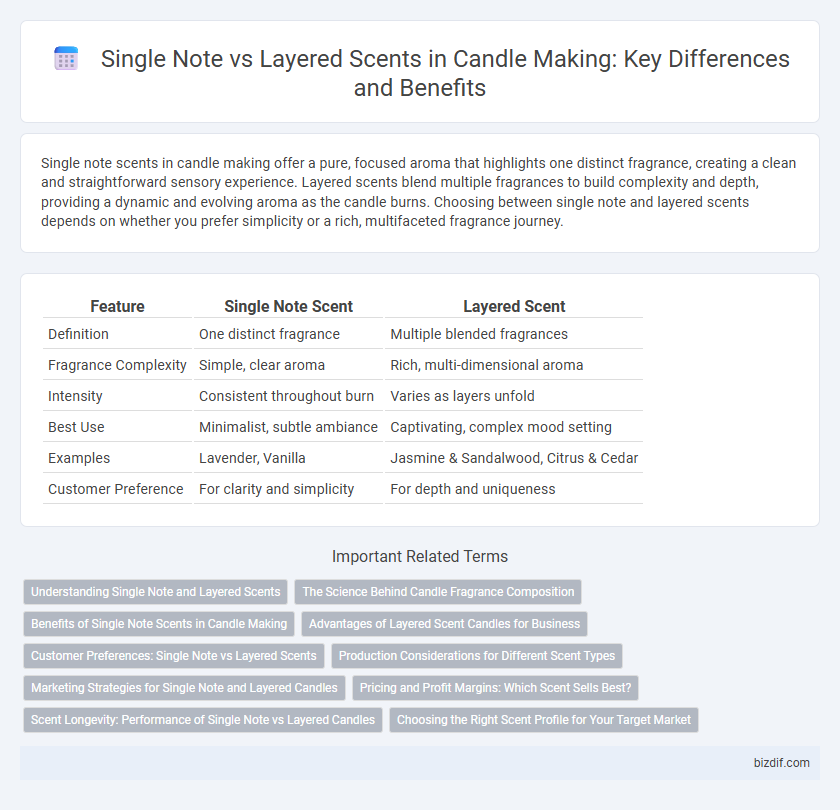 Single Note vs Layered Scents in Candle Making: Key Differences and Benefits