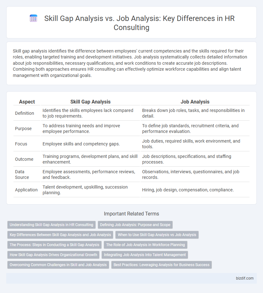 Skill Gap Analysis vs. Job Analysis: Key Differences in HR Consulting