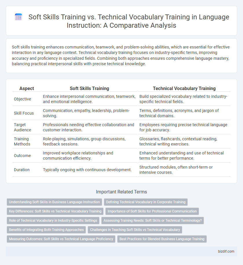 Soft Skills Training vs. Technical Vocabulary Training in Language Instruction: A Comparative Analysis