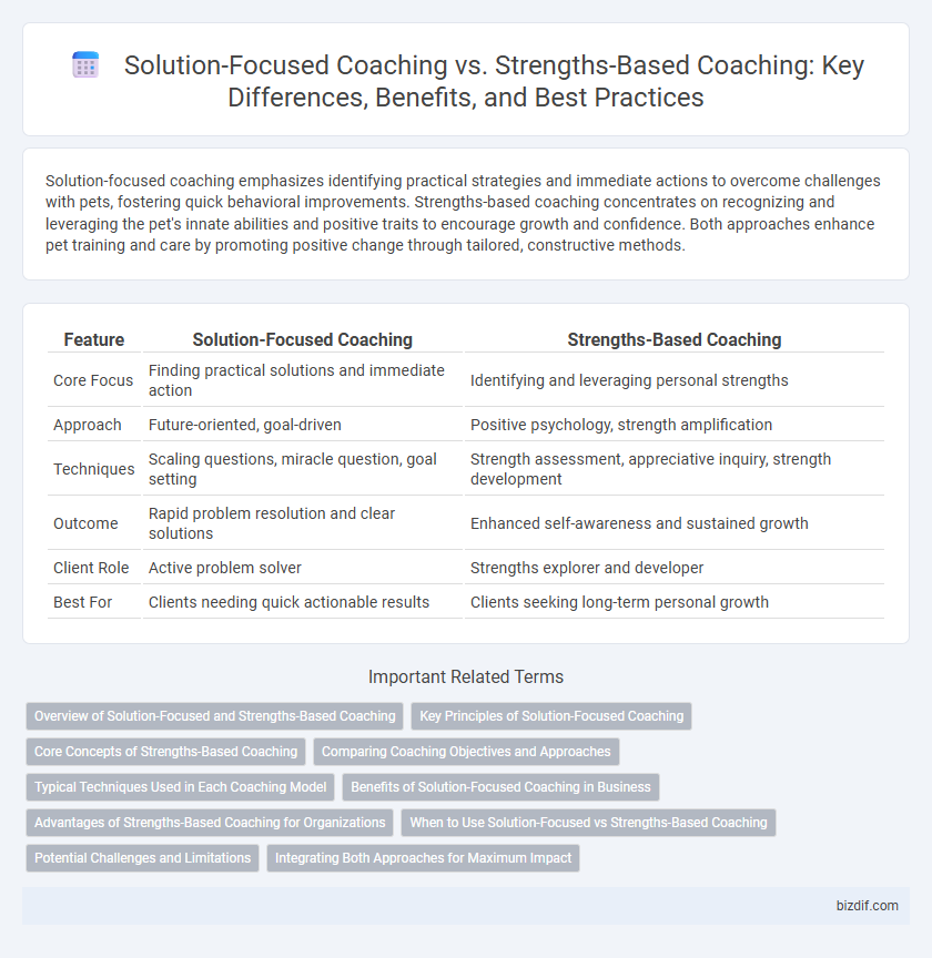 Solution-Focused Coaching vs. Strengths-Based Coaching: Key Differences, Benefits, and Best Practices