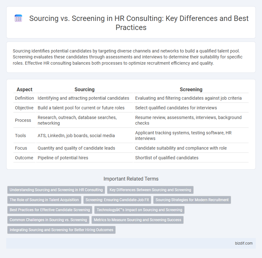 Sourcing vs. Screening in HR Consulting: Key Differences and Best Practices