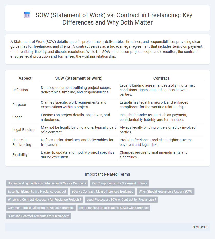 SOW (Statement of Work) vs. Contract in Freelancing: Key Differences and Why Both Matter