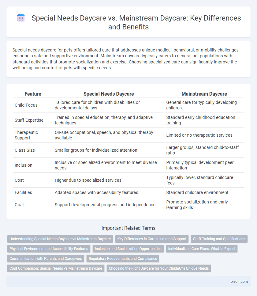 Special Needs Daycare vs. Mainstream Daycare: Key Differences and Benefits