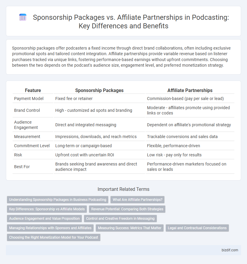 Sponsorship Packages vs. Affiliate Partnerships in Podcasting: Key Differences and Benefits