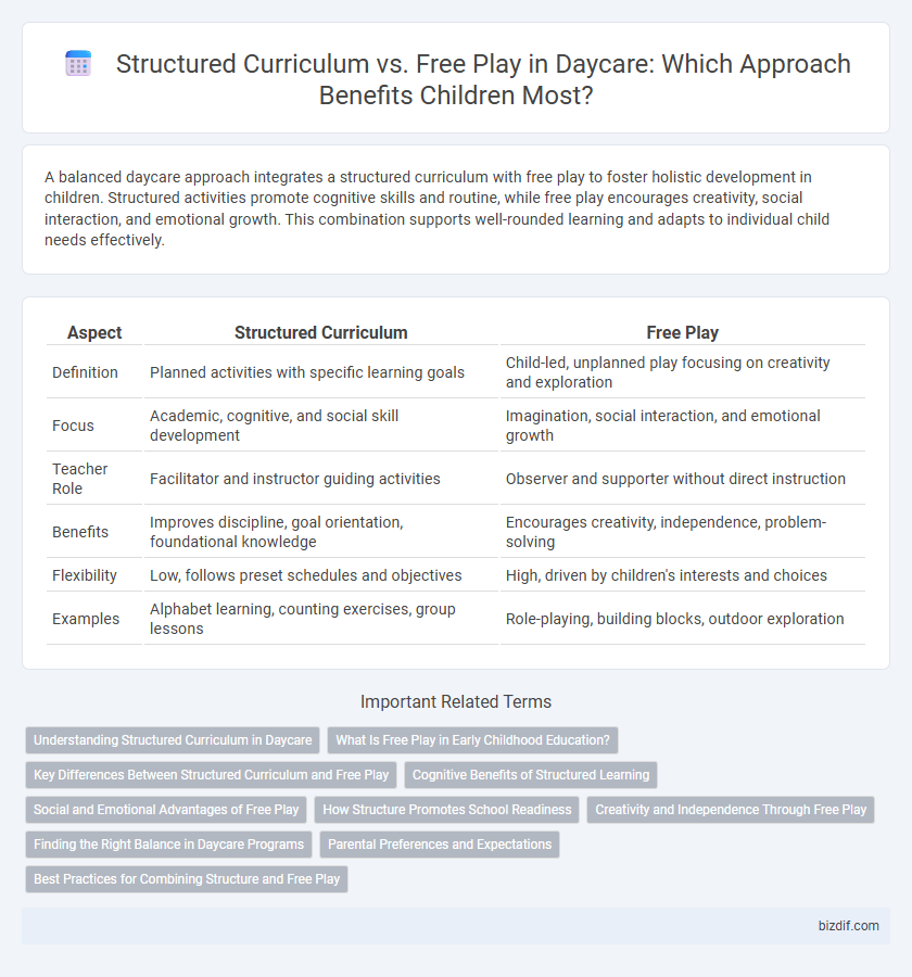 Structured Curriculum vs. Free Play in Daycare: Which Approach Benefits Children Most?