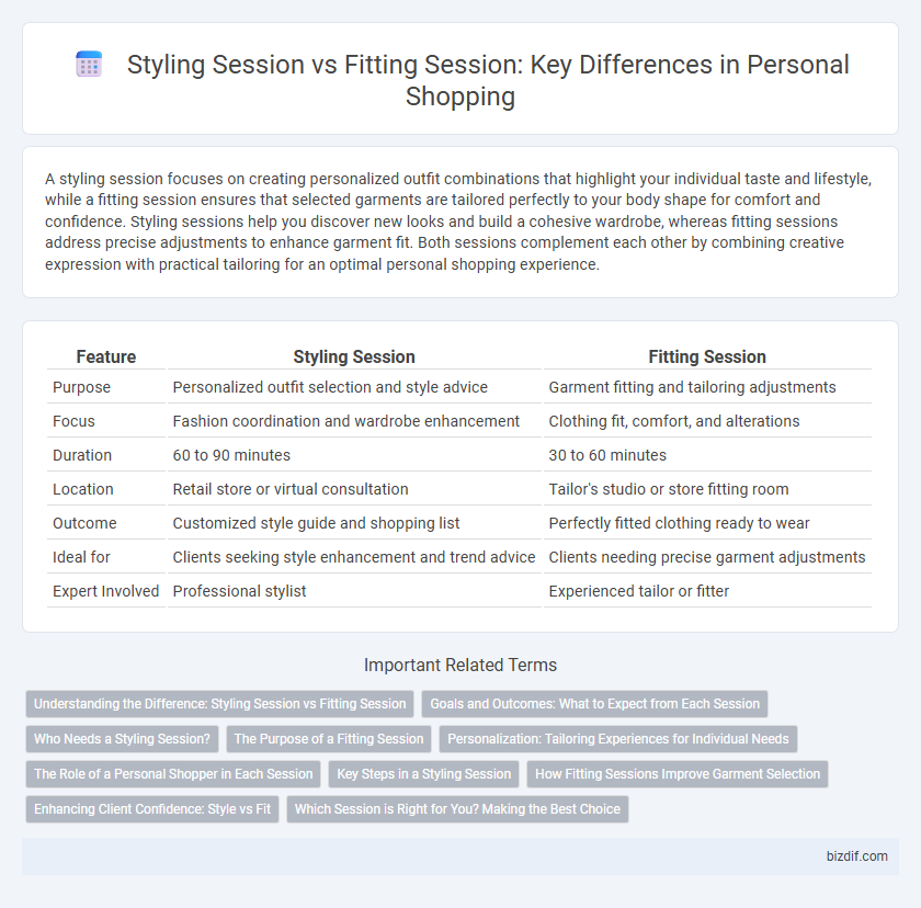 Styling Session vs Fitting Session: Key Differences in Personal Shopping
