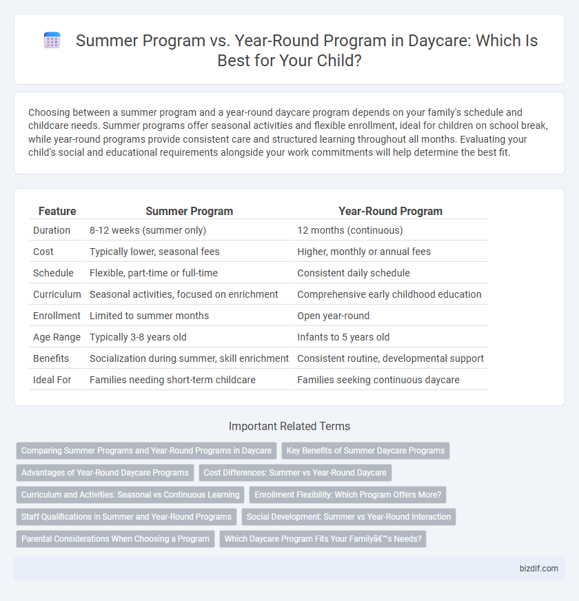 Summer Program vs. Year-Round Program in Daycare: Which Is Best for Your Child?