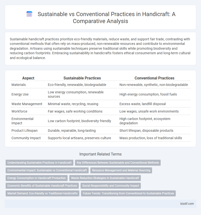 Sustainable vs Conventional Practices in Handicraft: A Comparative Analysis