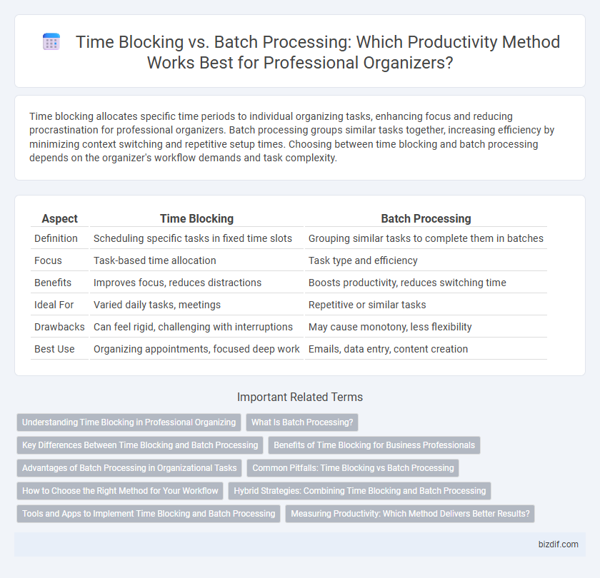 Time Blocking vs. Batch Processing: Which Productivity Method Works Best for Professional Organizers?