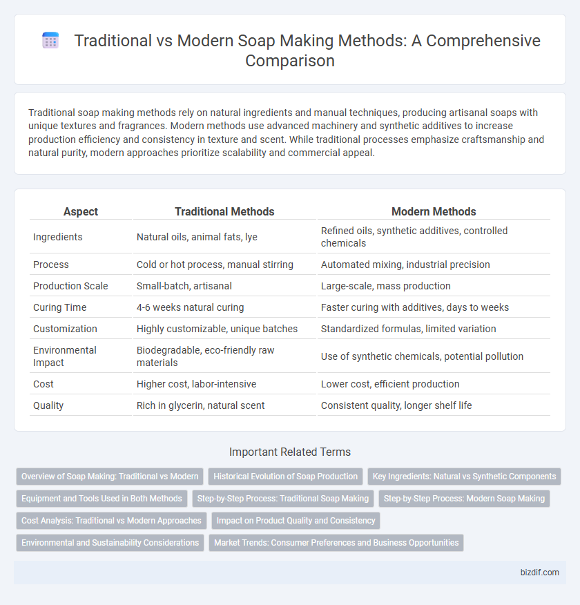 Traditional vs Modern Soap Making Methods: A Comprehensive Comparison