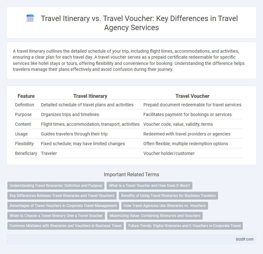 Travel Itinerary vs. Travel Voucher: Key Differences in Travel Agency Services