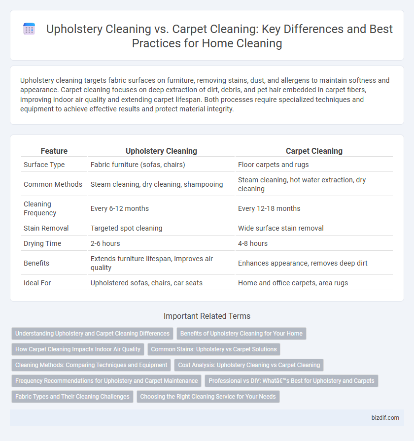 Upholstery Cleaning vs. Carpet Cleaning: Key Differences and Best Practices for Home Cleaning