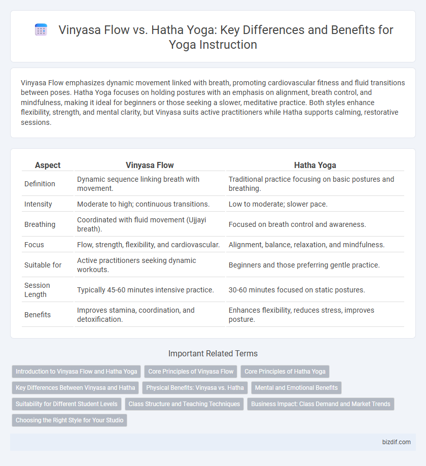 Vinyasa Flow vs. Hatha Yoga: Key Differences and Benefits for Yoga Instruction