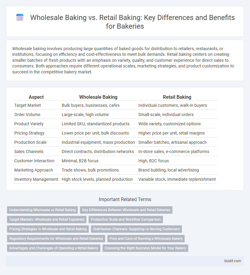 Wholesale Baking vs. Retail Baking: Key Differences and Benefits for Bakeries