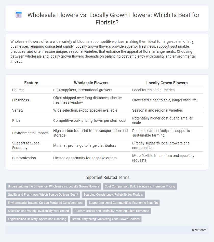 Wholesale Flowers vs. Locally Grown Flowers: Which Is Best for Florists?